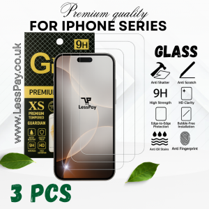 3 pack tempered glass screen protector for iphone 13 / 14 / 15 / 16 series – 9h hardness, hd clear, anti scratch, bubble free installation